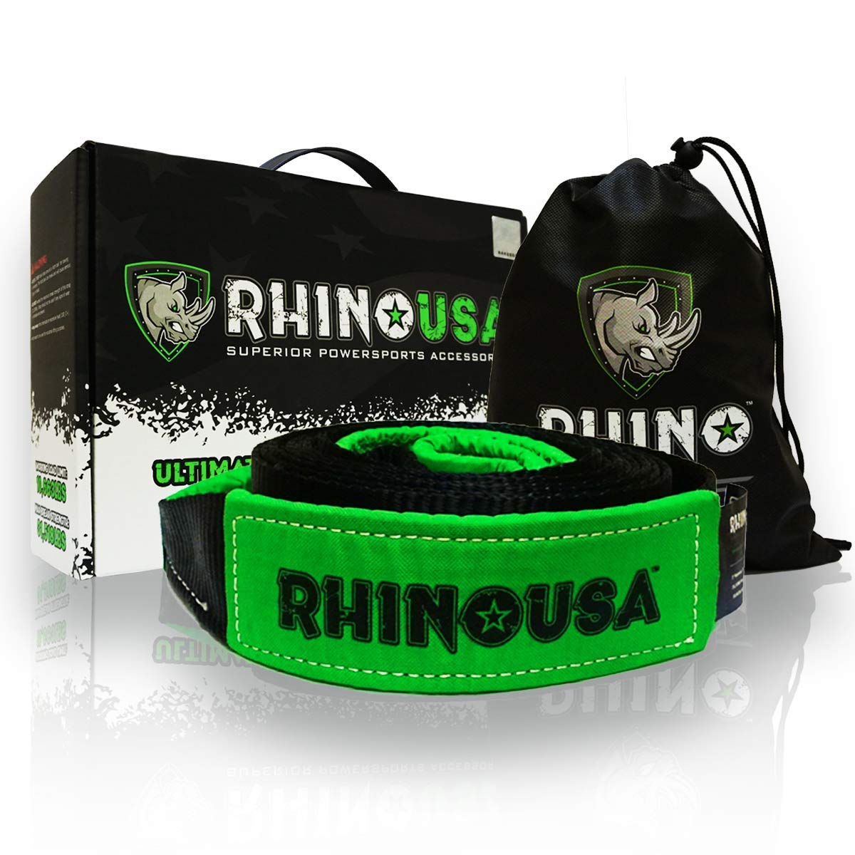 RHINO USA Recovery Tow Strap 3 x 20ft — SILVERBACK OFFROAD RENTAL