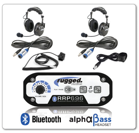 Rugged Radio 2-Place Intercom with AlphaBass Headsets